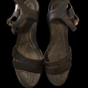 Crocs Wedge Strappy Heels